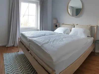 Schlafzimmer der Ferienwohnung Windstille in Wittdün auf Amrum
