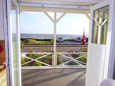 Nordbalkon der Ferienwohnung Weiße Düne 4 in Wittdün auf Amrum