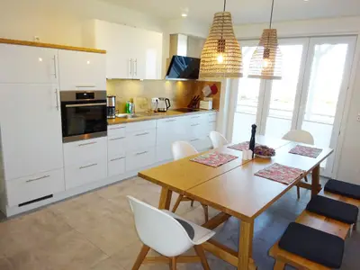 Küche in der Ferienwohnung Weiße Düne 4 in Wittdün auf Amrum