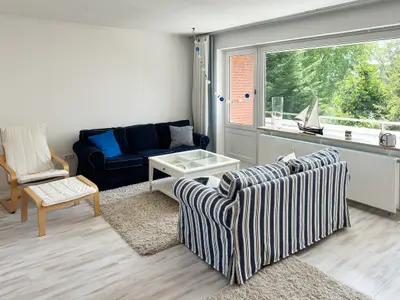 Wohnzimmer der Ferienwohnung Möwenweg 9/28 in Wittdün auf Amrum