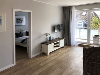 Wohnzimmer der Ferienwohnung Tidenblick in Wittdün auf Amrum
