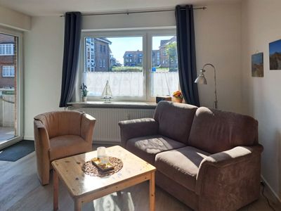 Wohnzimmer der Ferienwohnung Bellevue in Wittdün auf Amrum