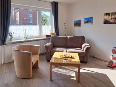 Wohnzimmer der Ferienwohnung Bellevue in Wittdün auf Amrum