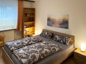 Schlafzimmer der Ferienwohnung Meeresbrise in Wittdün auf Amrum