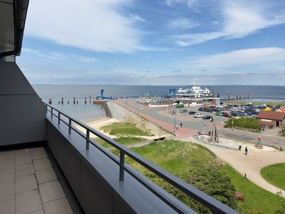 Meerblick vom Balkon der Ferienwohnung Anneliese in Wittdün auf Amrum