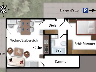Ferienwohnung für 3 Personen (46 m²) in Wittdün 10/10
