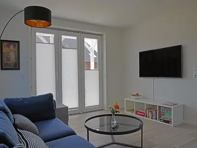 Wohnzimmer in der Ferienwohnung Weiße Düne 9 | Gen Norden in Wittdün auf Amrum