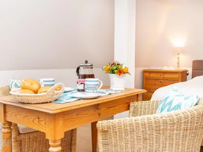 Esstisch in der Ferienwohnung Jungnamen Sand 14 in Wittdün auf Amrum