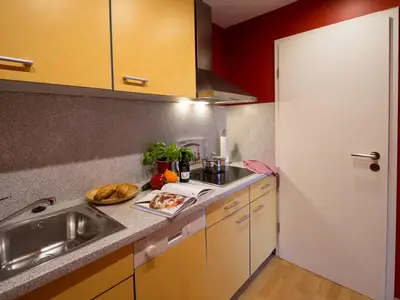 Küche in der Ferienwohnung Jungnamen Sand 15 in Wittdün auf Amrum