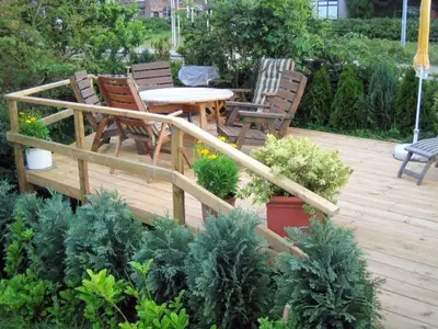 Terrasse am Haus Jungnamensand in Wittdün auf Amrum