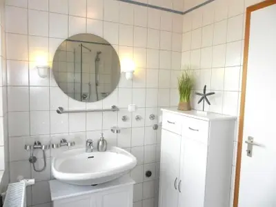 Badezimmer in der Ferienwohnung Jessen´s Wattblick in Wittdün auf Amrum