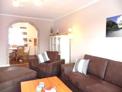 Wohnzimmer in der Ferienwohnung Jessen´s Wattblick in Wittdün auf Amrum