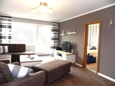 Wohnzimmer in der Ferienwohnung Jessen´s Wattblick in Wittdün auf Amrum