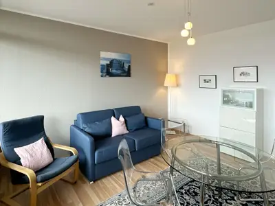 Wohnzimmer der Ferienwohnung Buchholtz in Wittdün auf Amrum