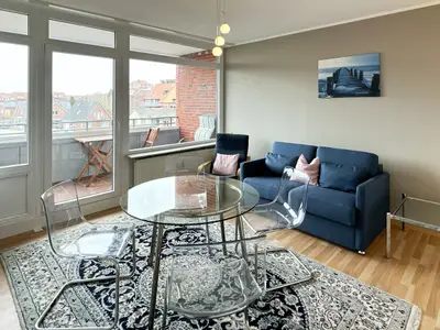 Wohnzimmer der Ferienwohnung Buchholtz in Wittdün auf Amrum