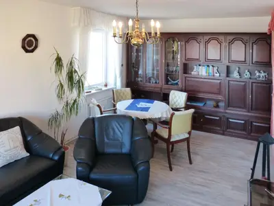 Wohnzimmer der Ferienwohnung Naujokat in Wittdün auf Amrum