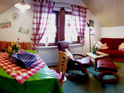 Essecke im Wohnzimmer