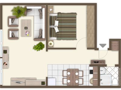 Ferienwohnung für 4 Personen (44 m²) in Wurster Nordseeküste 6/10