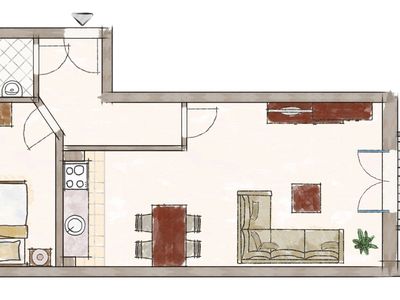 Ferienwohnung für 3 Personen (53 m²) in Wurster Nordseeküste 8/10