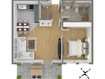 Ferienwohnung für 2 Personen (48 m²) in Wustrow (Ostseebad) 7/10