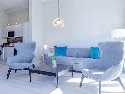 Ferienwohnung Ostseedeck Ostseebad Wustrow ZweiWasser Alte Seefahrtschule Wohnzimmer