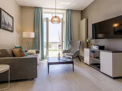 Ferienwohnung Sonnenblume Ostseebad Wustrow gemütliches Wohnzimmer
