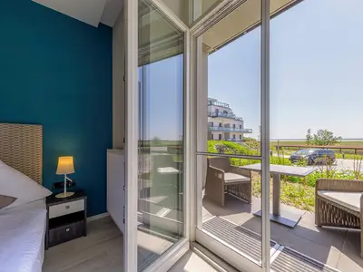 Ferienwohnung Sonnenblume Ostseebad Wustrow Schlafzimmer mit Meerblick