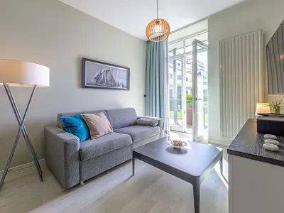 Ferienwohnung Sonnenblume Ostseebad Wustrow gemütliches Wohnzimmer