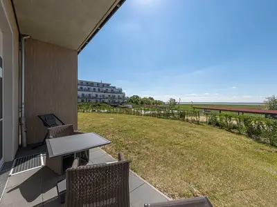 Ferienwohnung Strandflieder Oseebad Wustrow Terrassen Ausblick