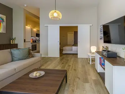 Ferienwohnung Ostseemöwe Ostseebad Wustrow mit gemütlicher Fernsehecke