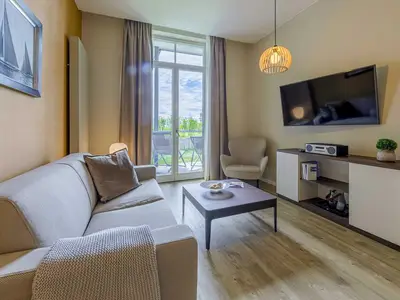 Ferienwohnung Gänseblümchen Wustrow Wohnzimmer