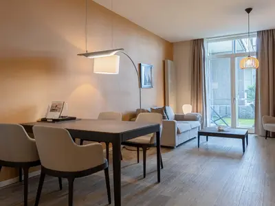 Ferienwohnung Gänseblümchen Wustrow Wohnzimmer Essbereich