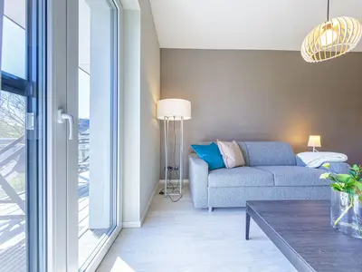 Ferienwohnung Swantovit Ostseebad Wustrow ZweiWasser Alte Seefahrtschule Wohnzimmer