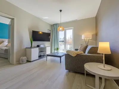Ferienwohnung Swantovit Ostseebad Wustrow ZweiWasser Alte Seefahrtschule Wohnzimmer