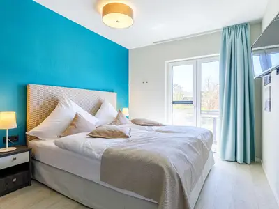 Ferienwohnung Swantovit Ostseebad Wustrow ZweiWasser Alte Seefahrtschule Schlafzimmer
