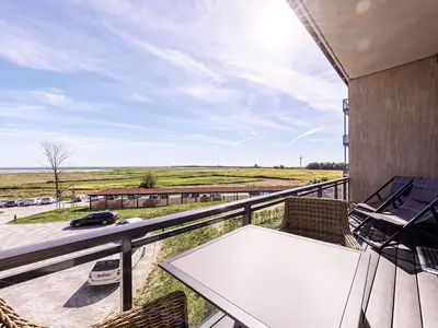 Ferienwohnung Wellenreiter Ostseebad Wustrow ZweiWasser Alte Seefahrtschule Balkon mit Ausblick