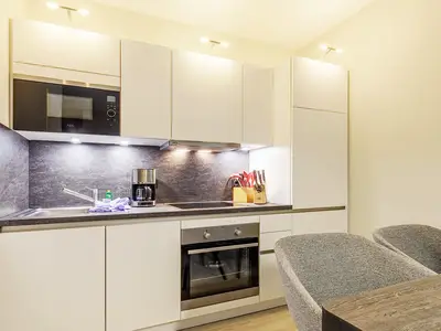 Ferienwohnung Waterkant Ostseebad Wustrow ZweiWasser Alte Seefahrtschule Küche