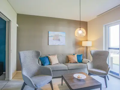 Ferienwohnung Boddenlümmel Ostseebad Wustrow ZweiWasser Alte Seefahrtschule Wohnbereich