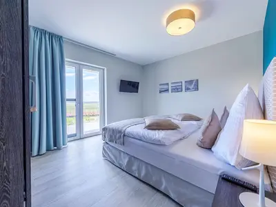 Ferienwohnung Boddenkieker Ostseebad Wustrow ZweiWasser Alte Seefahrtschule Schlafzimmer