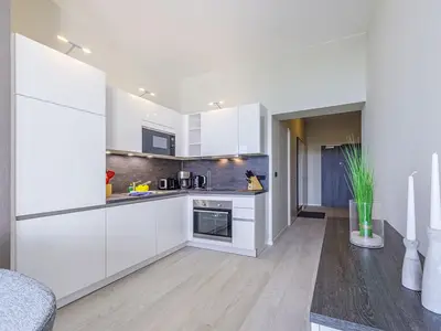 Ferienwohnung Ostseeperle Ostseebad Wustrow ZweiWasser Alte Seefahrtschule Küche