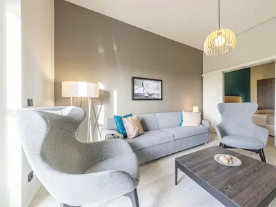 Ferienwohnung Francis Drake Suite Ostseebad Wustrow ZweiWasser Alte Seefahrtschule Wohnzimmer