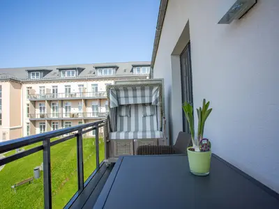 Ferienwohnung Störtebeker Suite Ostseebad Wustrow ZweiWasser Alte Seefahrtschule Balkon