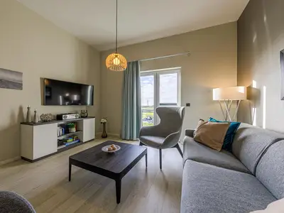 Ferienwohnung Störtebeker Suite Ostseebad Wustrow ZweiWasser Alte Seefahrtschule Wohnzimmer