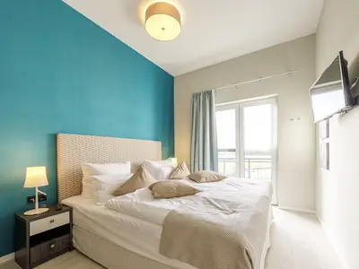 Ferienwohnung Störtebeker Suite Ostseebad Wustrow ZweiWasser Alte Seefahrtschule Schlafzimmer
