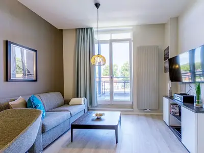 Ferienwohnung Backboard Ostseebad Wustrow ZweiWasser Alte Seefahrtschule Wohnzimmer