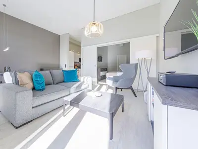 Ferienwohnung Admiralssuite Ostseebad Wustrow ZweiWasser Alte Seefahrtschule Wohnzimmer