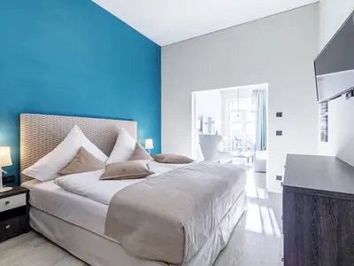 Ferienwohnung Admiralssuite Ostseebad Wustrow ZweiWasser Alte Seefahrtschule Schlafzimmer