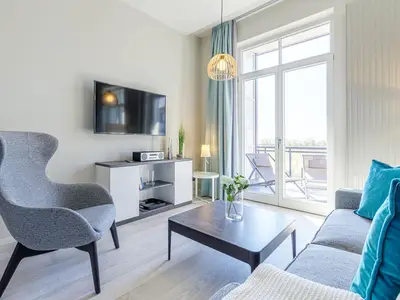 Ferienwohnung Meerglück Ostseebad Wustrow ZweiWasser Alte Seefahrtschule Wohnbereich