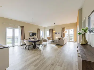 Ferienwohnung Störtebeker Suite Ostseebad Wustrow ZweiWasser Alte Seefahrtschule Wohnzimmer