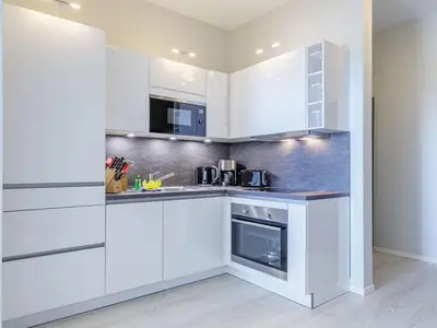 Ferienwohnung Wustrower Welle Ostseebad Wustrow ZweiWasser Alte Seefahrtschule Küche